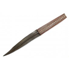 Damascus steel blade Dagger Knife wood handle P 371 10 inch